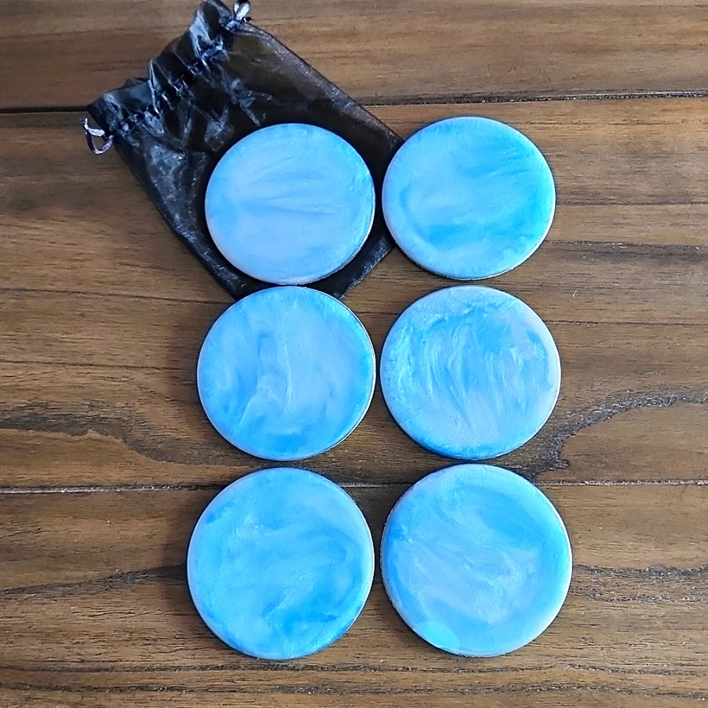 Set of 6 Metal & Resin coasters